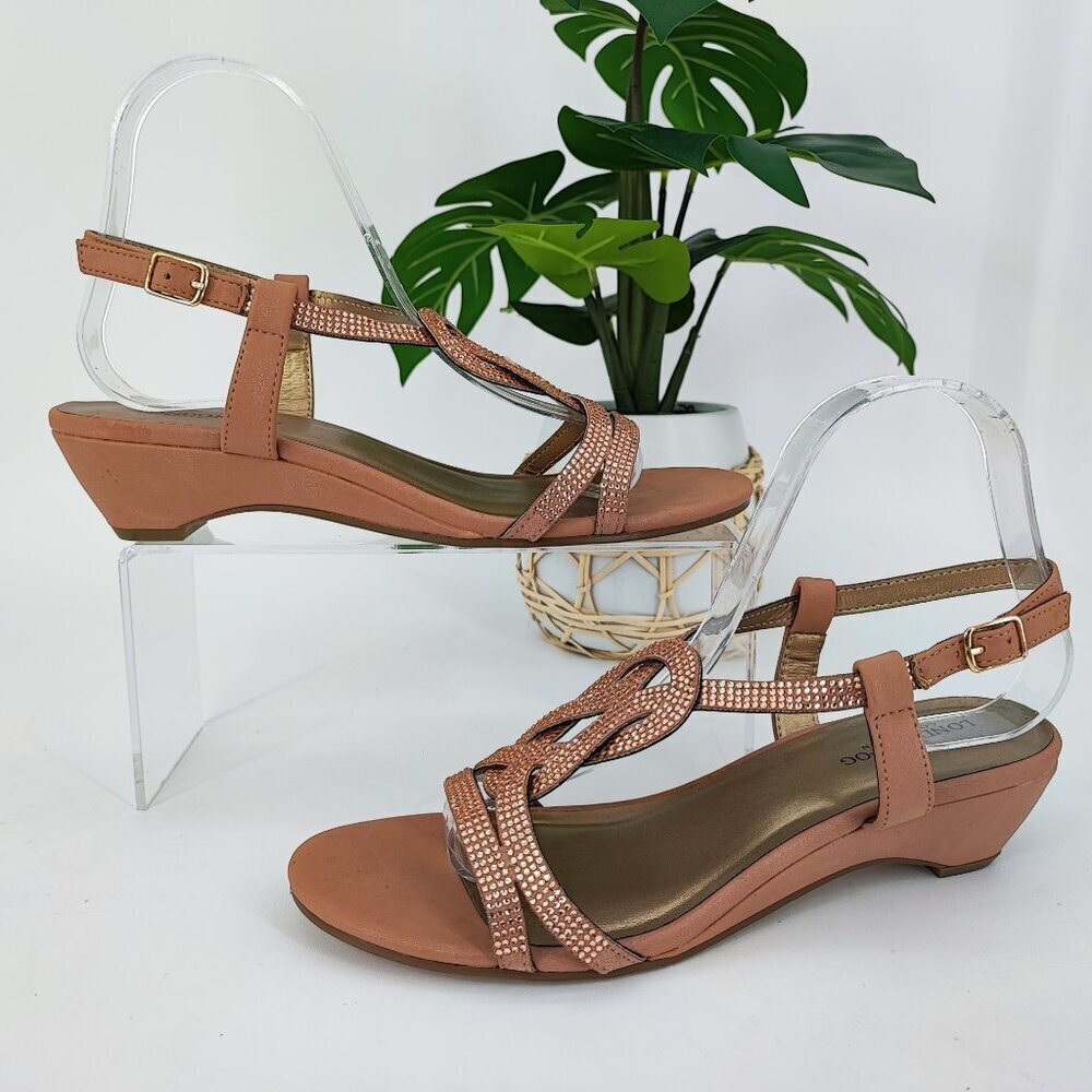 London Fog Women’s Macey Rose Synthetic Sandals Size 8M